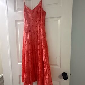 Old Navy Coral Midi Dress